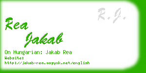 rea jakab business card